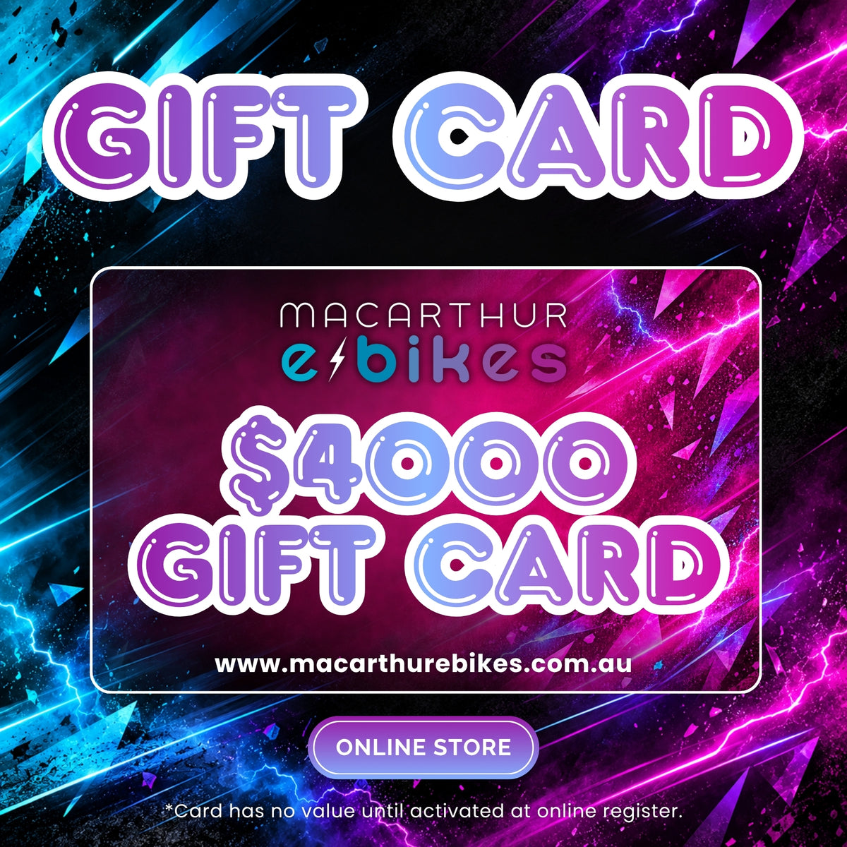 Macarthur e-bikes gift card