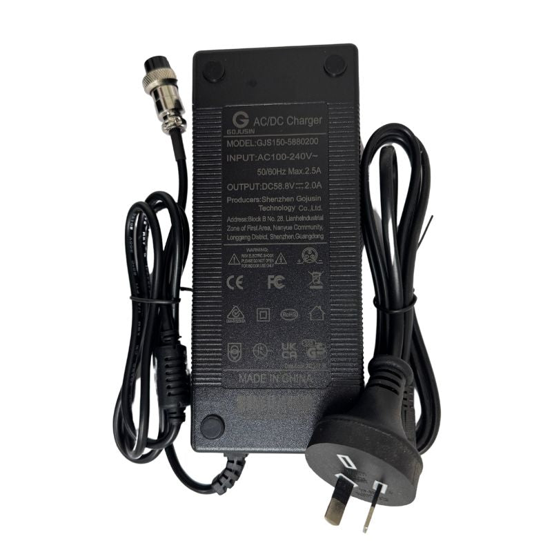 52V (58.8V Max) 2A E-Scooter Charger 3-Pin