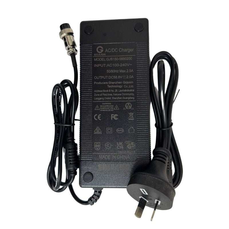 52V (58.8V Max) 2A E-Scooter Charger 3-Pin