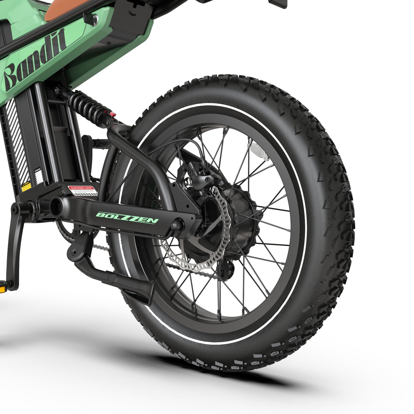 Bolzzen Bandit Fat tyre E-Bike 1200w (Peak motor power), 48V 20.4Ah