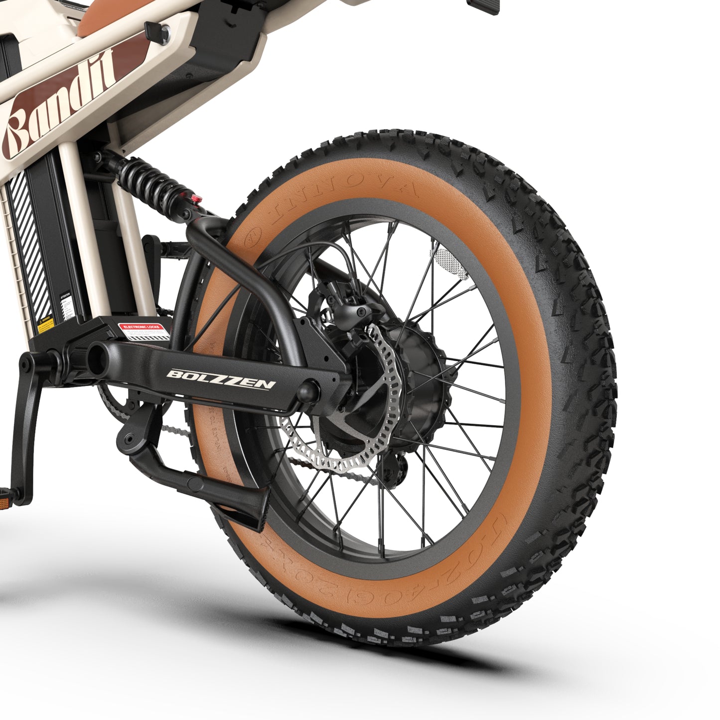 Bolzzen Bandit Fat tyre E-Bike 1200w (Peak motor power), 48V 20.4Ah