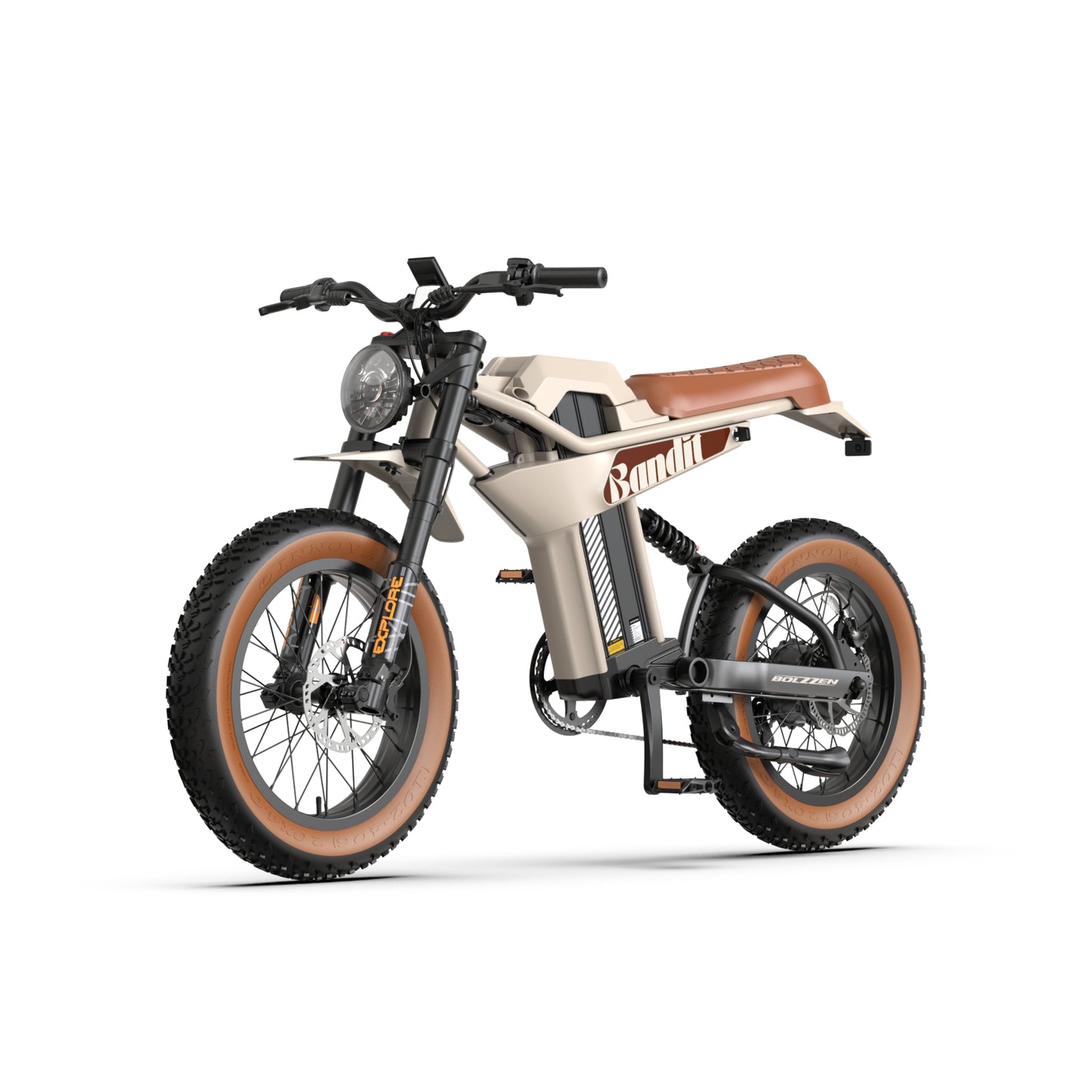 Bolzzen Bandit Fat tyre E-Bike 1200w (Peak motor power), 48V 20.4Ah