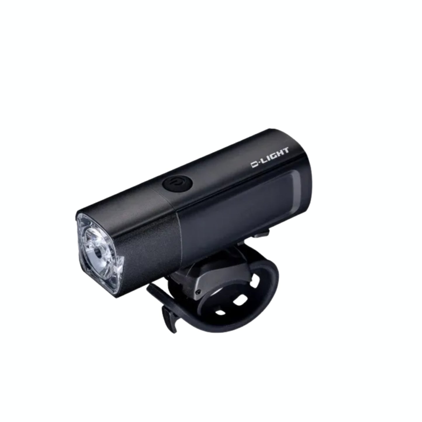 Bicycle Front Light - 5 Function, 800 Lumen, 1 White LED, black, w/bracket, USB cable rechargable, Li-battery included, w/D.Light logo
