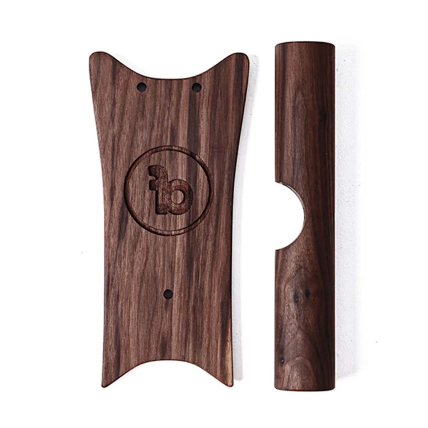 Fatboy Grom Seat and foot pegs made from American Walnut for Scrambler bike