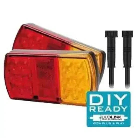 Mo-Tow DIY plug and play LED light kit for 6x4 trailers with brackets and waterproof connectors