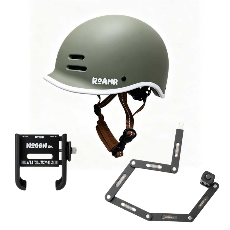 Noggn Co. Go Pack – Helmet, Lock & Phone Holder