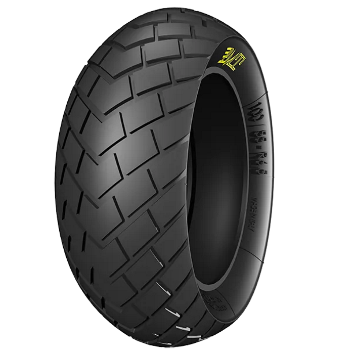 PMT 100/55 R6.5 R Rain tire with full wet tread, 100mm width, 280mm diameter, 45 Shore A hardness, designed for wet conditions