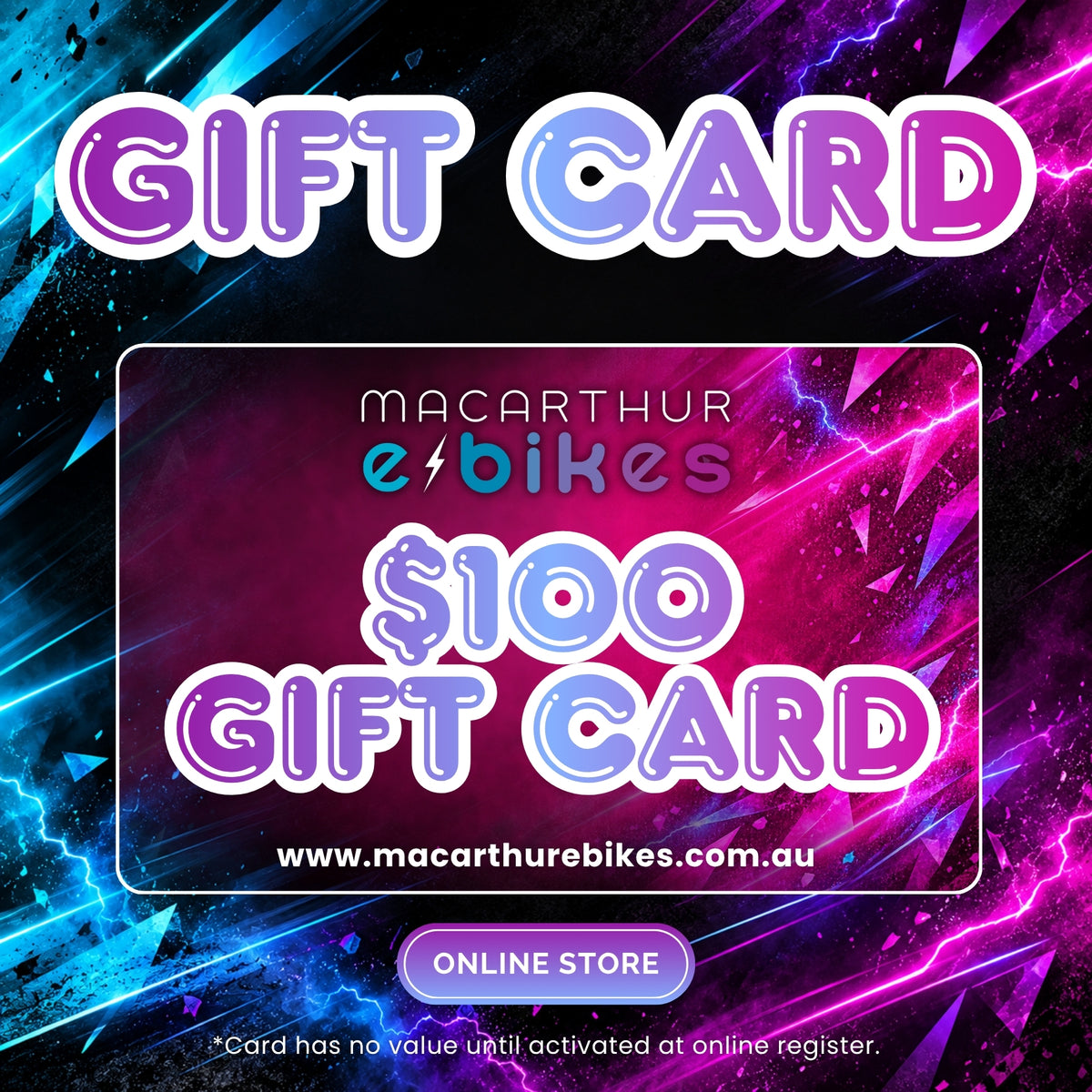 Macarthur e-bikes gift card