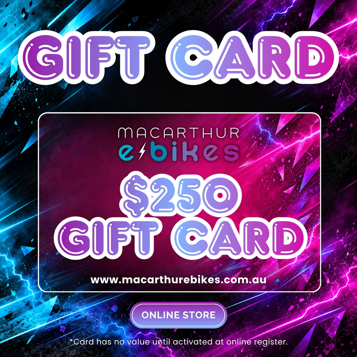 Macarthur e-bikes gift card