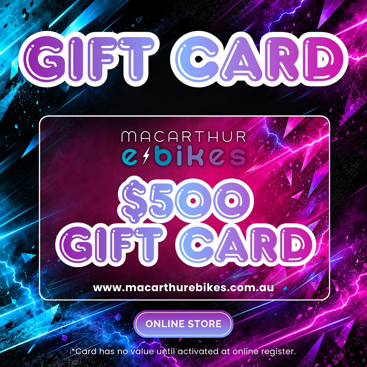 Macarthur e-bikes gift card