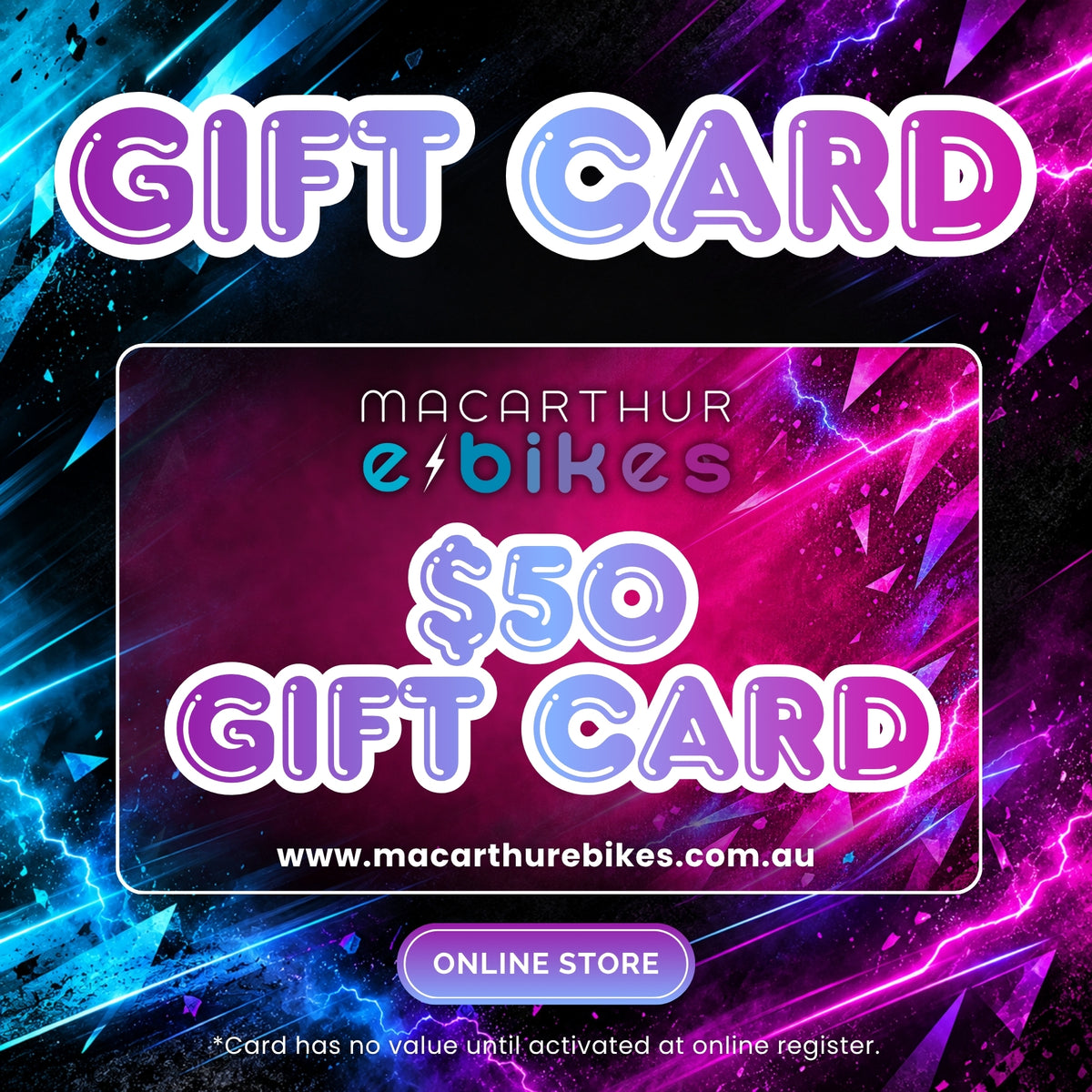 Macarthur e-bikes gift card