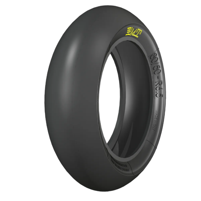 PMT 80/50 R6.5 T41 slick racing tire with 80mm width and 56 Shore A hardness for dry conditions