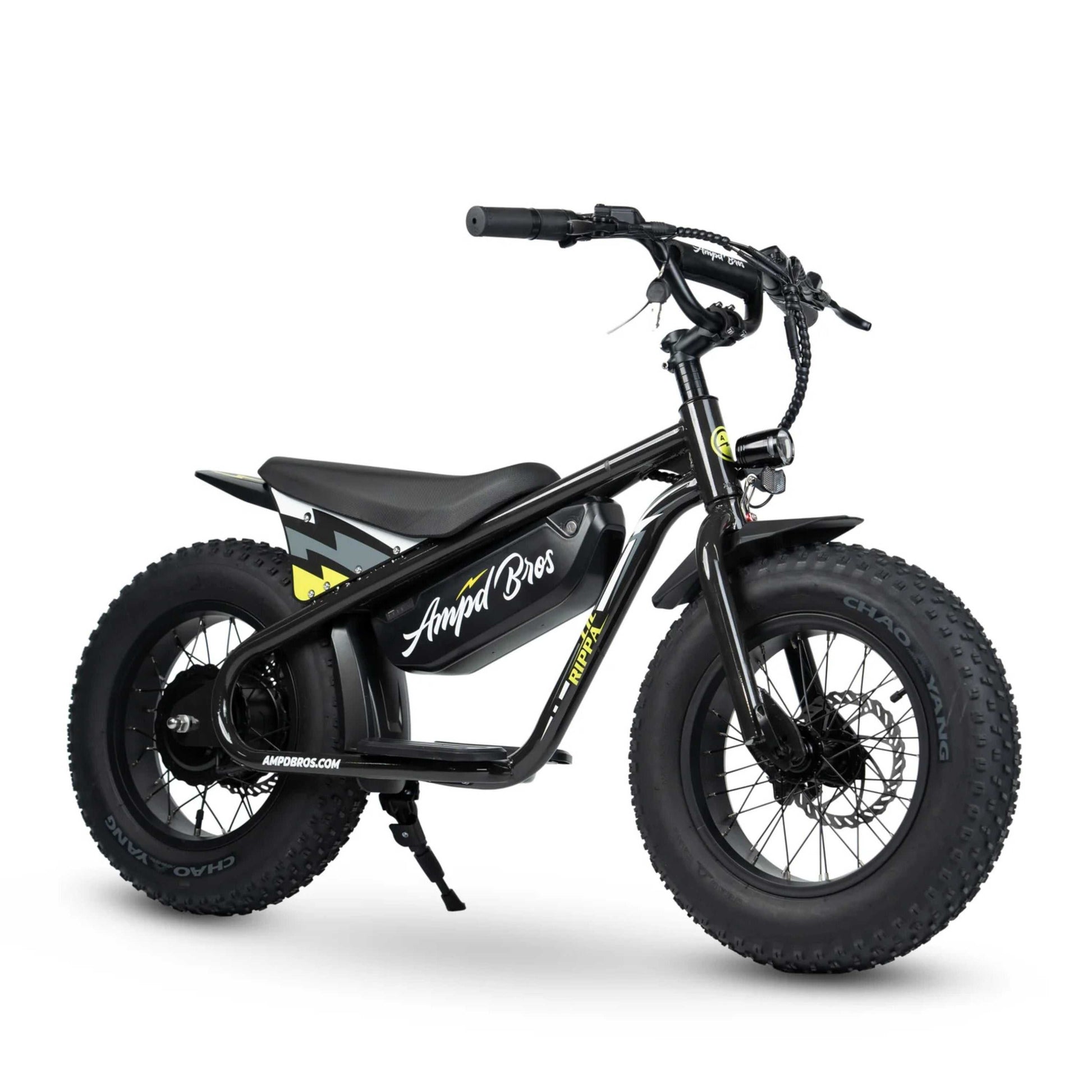 Ampd Bros Lil Rippa 16-inch kids electric bike with 500W motor and fat tires for off-road adventure