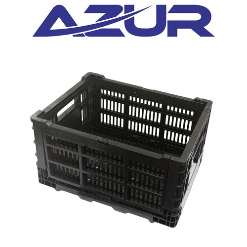 Azur Cargo small black folding basket with 25 litre capacity and fold down design