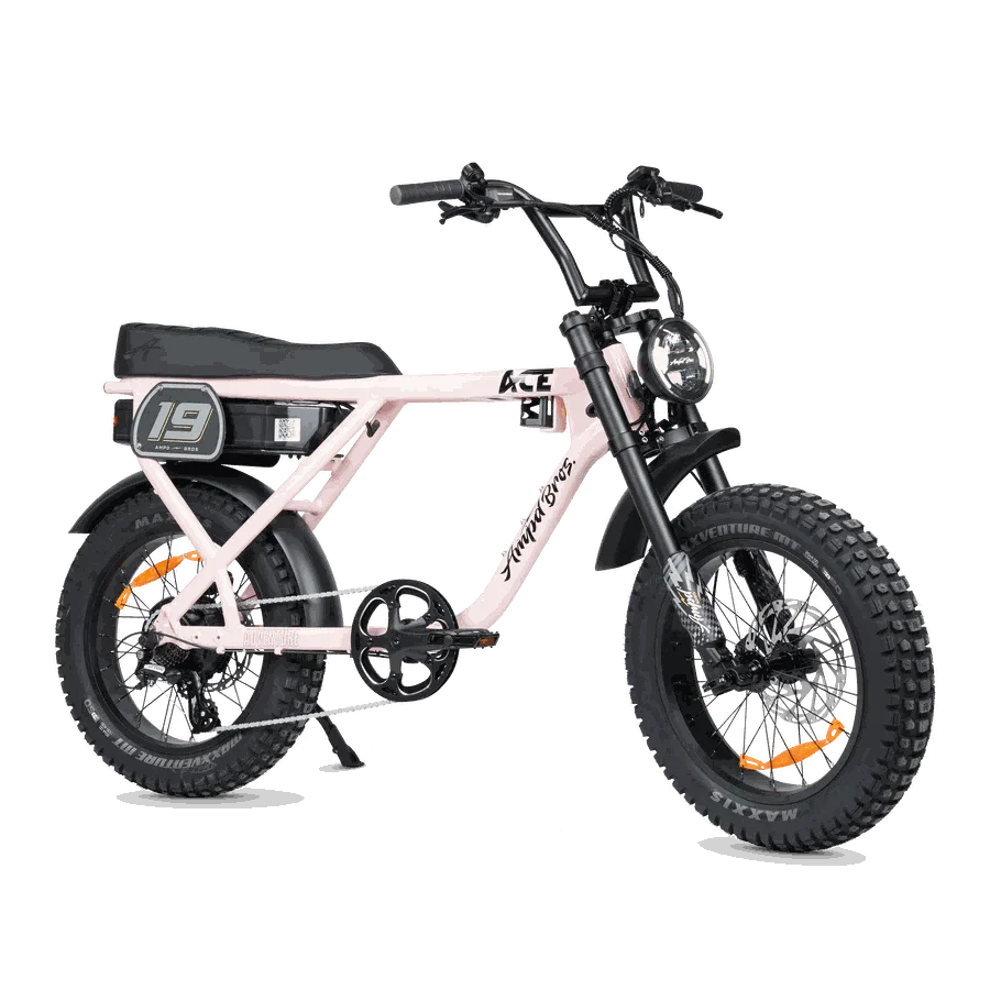 Ampd Bros ACE Adventure Electric Bike matte black fat tire e-bike with LCD display and off-road capabilities