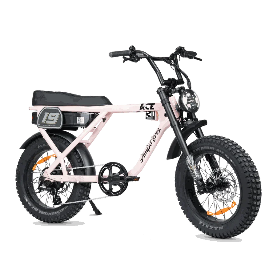 Ampd Bros ACE Adventure Electric Bike matte black fat tire e-bike with LCD display and off-road capabilities