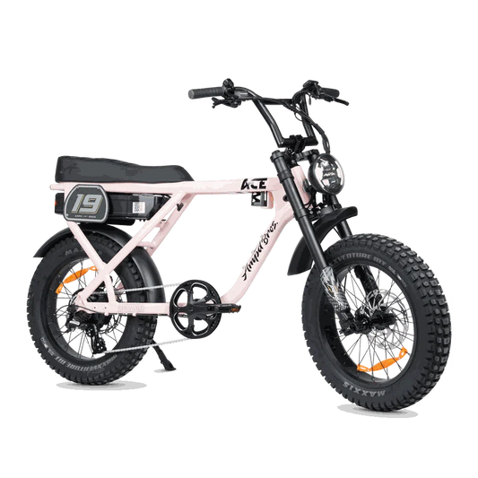 Ampd Bros ACE Adventure Electric Bike matte black fat tire e-bike with LCD display and off-road capabilities