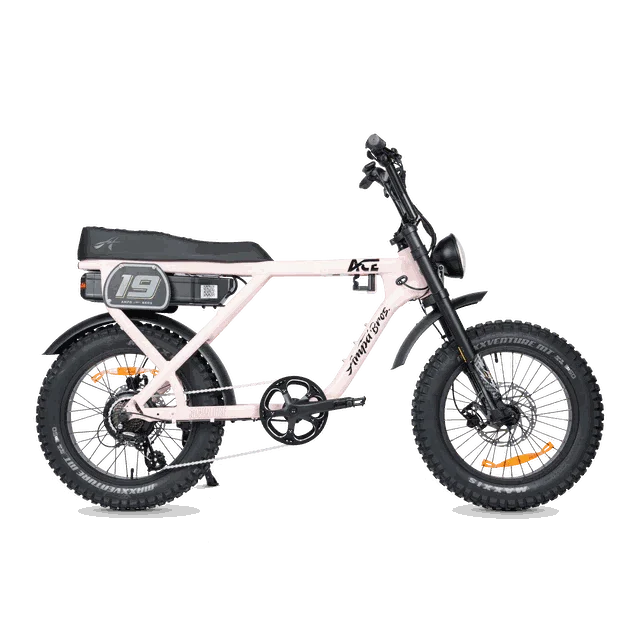 Ampd Bros ACE Adventure Electric Bike matte black fat tyre e-bike with Shimano 7-speed and hydraulic disc brakes