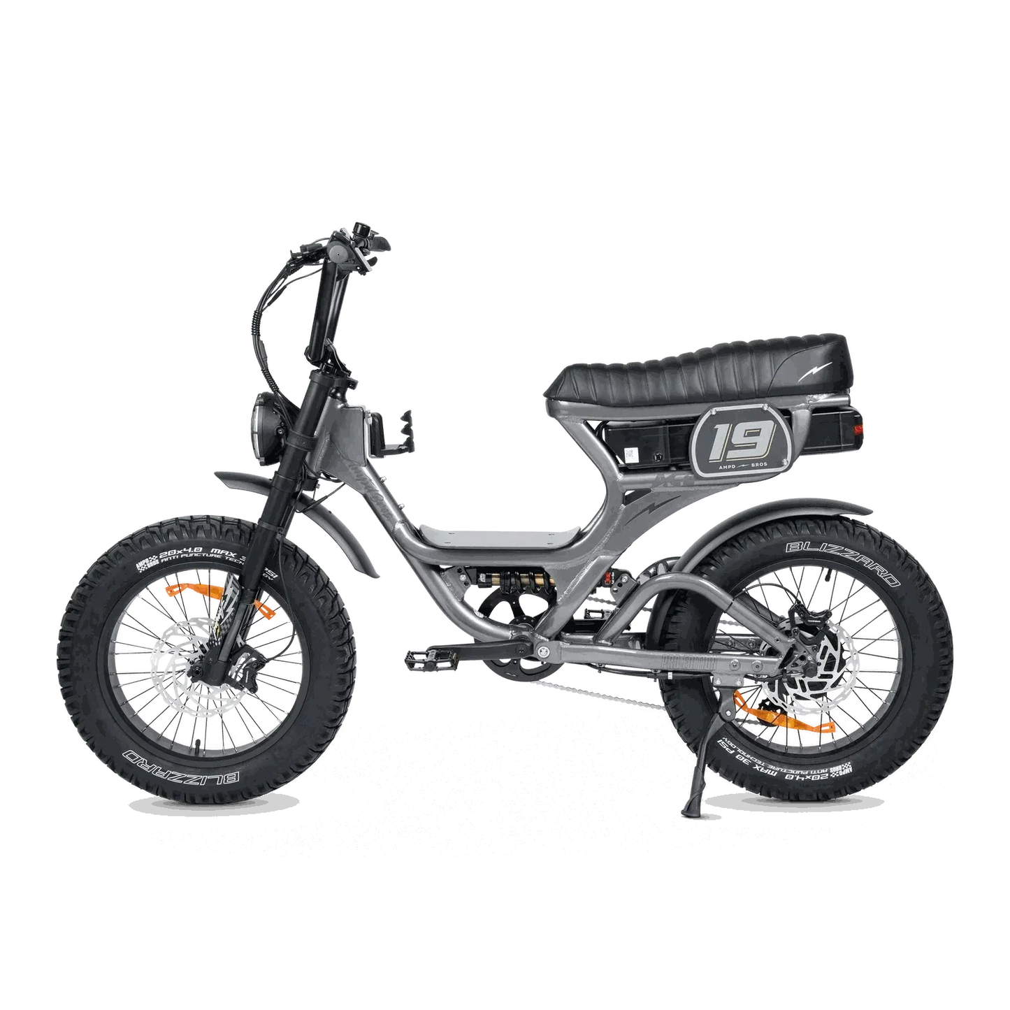 Ampd Bros ACE-S PRO Step-Through dual suspension electric bike with fat tyres and hydraulic disc brakes