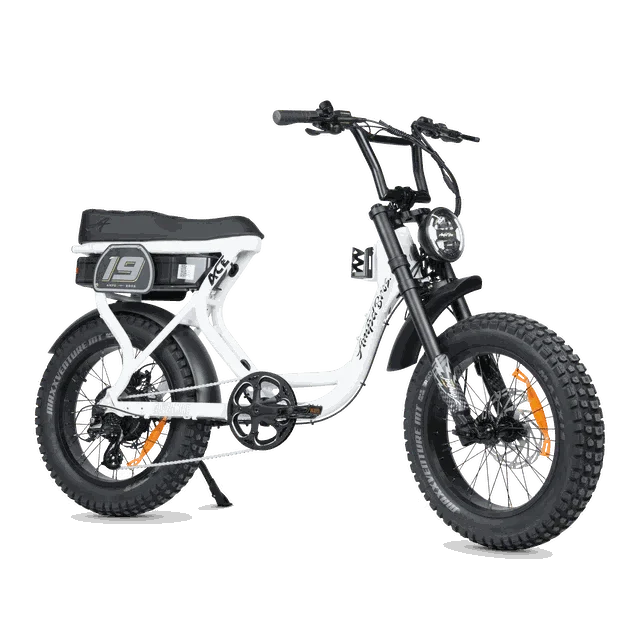 Ampd Bros ACE Adventure Electric Bike matte black fat tire e-bike side view on pavement