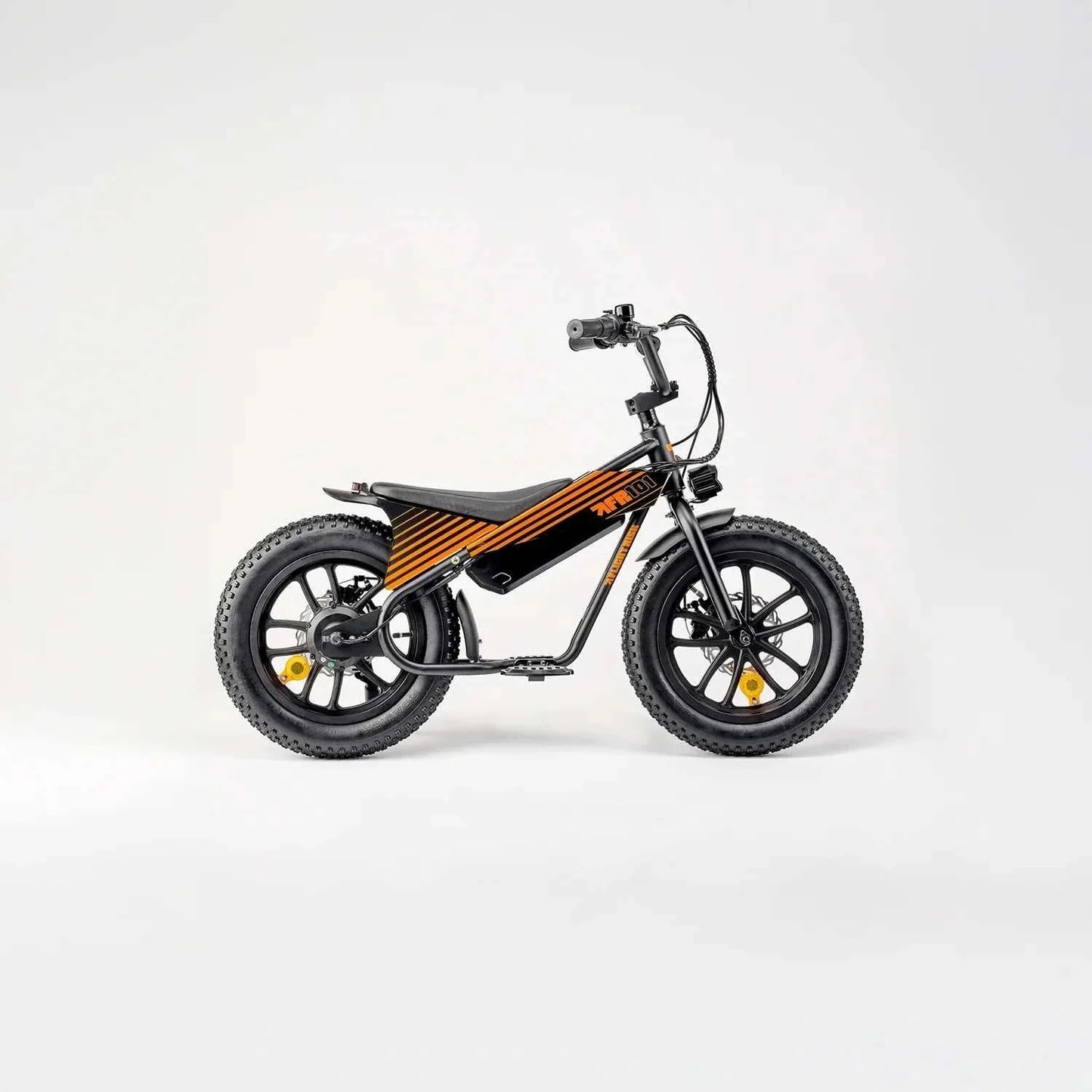 Flight Risk FR101 compact electric kids bike with 250W motor and disc brakes