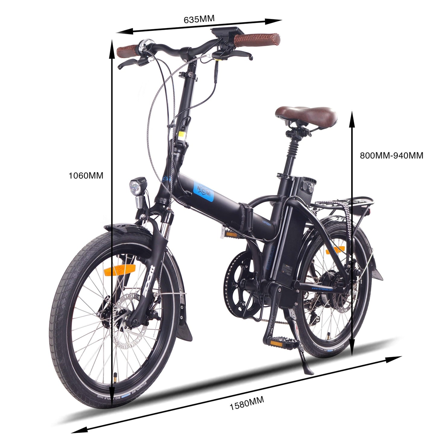 NCM London 20" Folding e-Bike