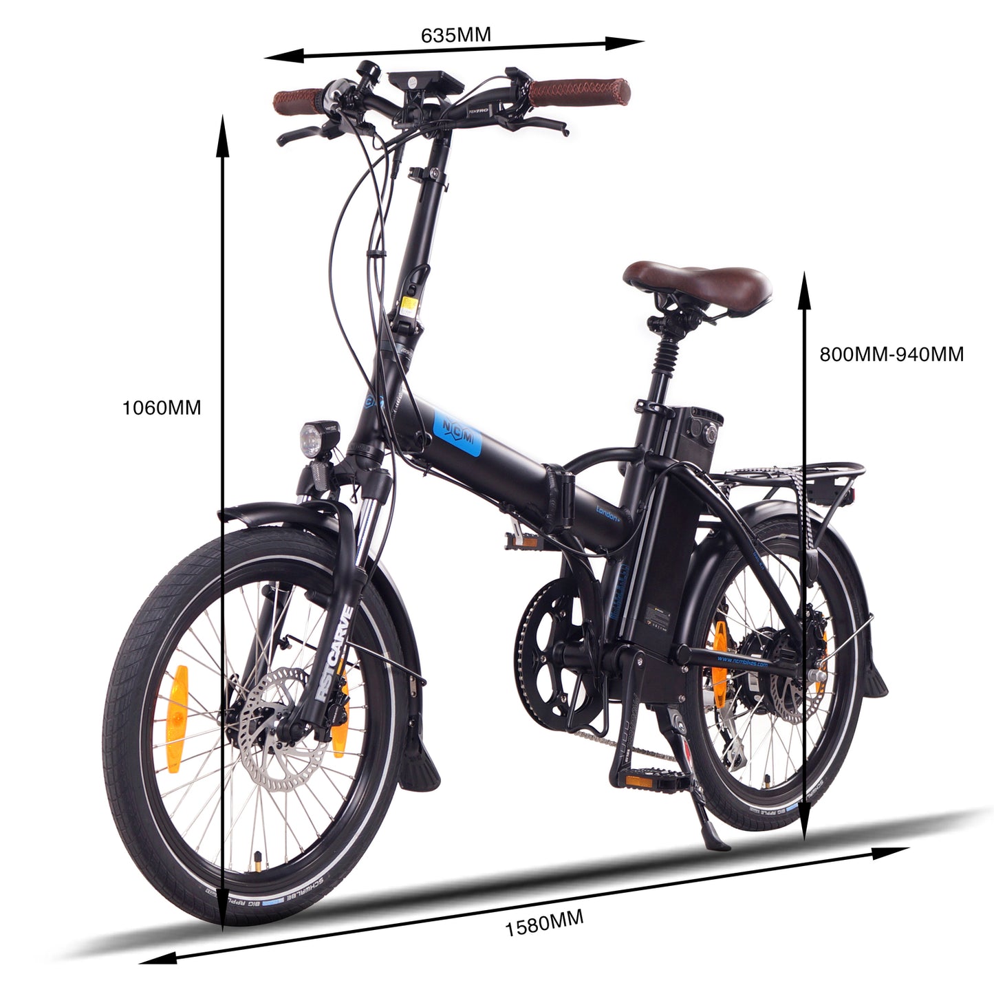 NCM London + 20" Folding e-Bike
