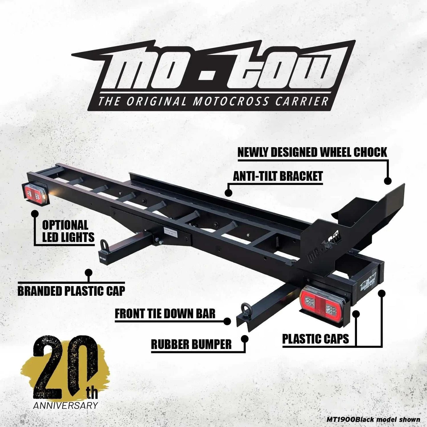 Mo-Tow 1.5M Motocross / Motorcycle Bike Carrier - 1500mm - BLACK EDITION- Suitable for up to 125cc