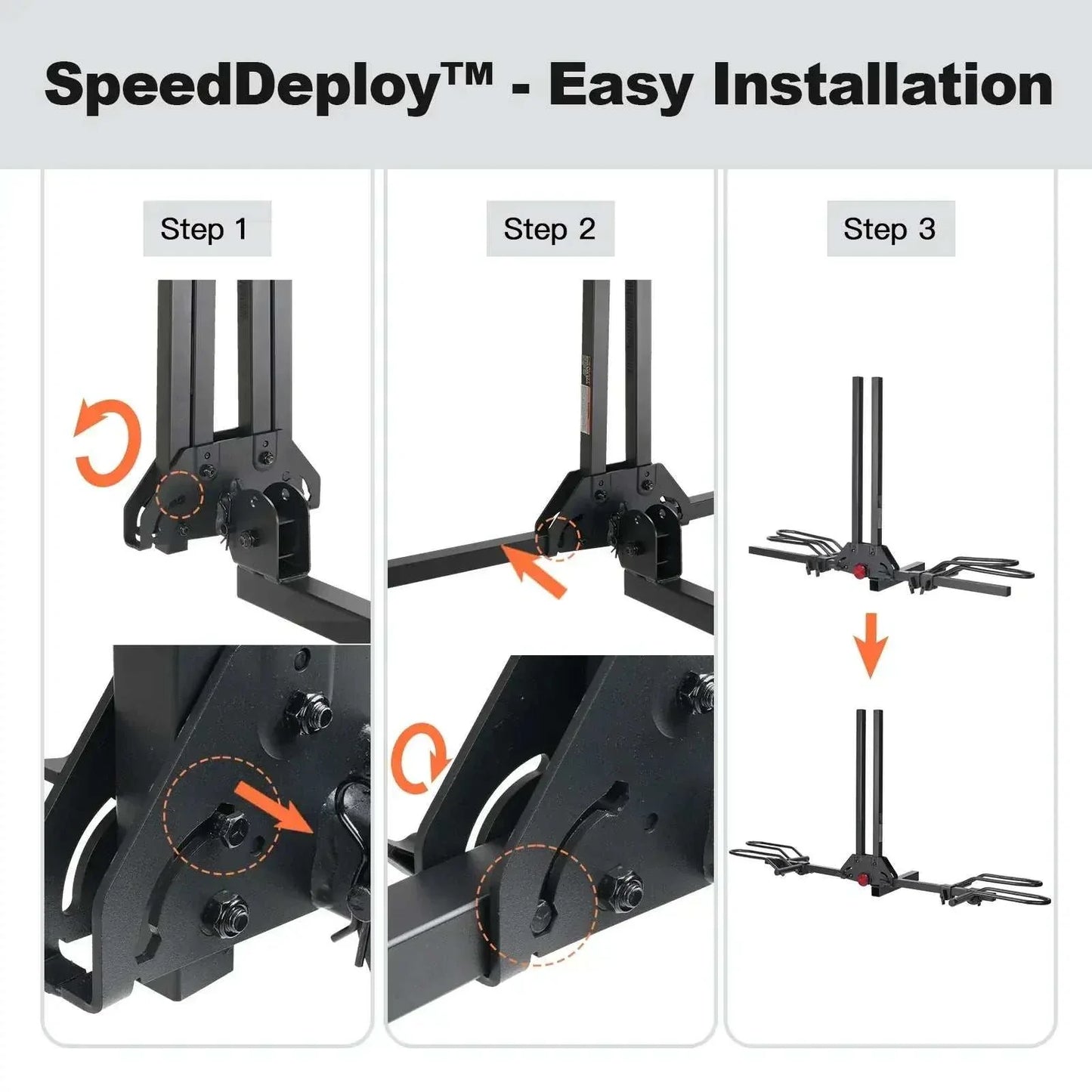 MagRack F2 / Light Weight Foldable Hitch / eBike Rack with LED light KIT