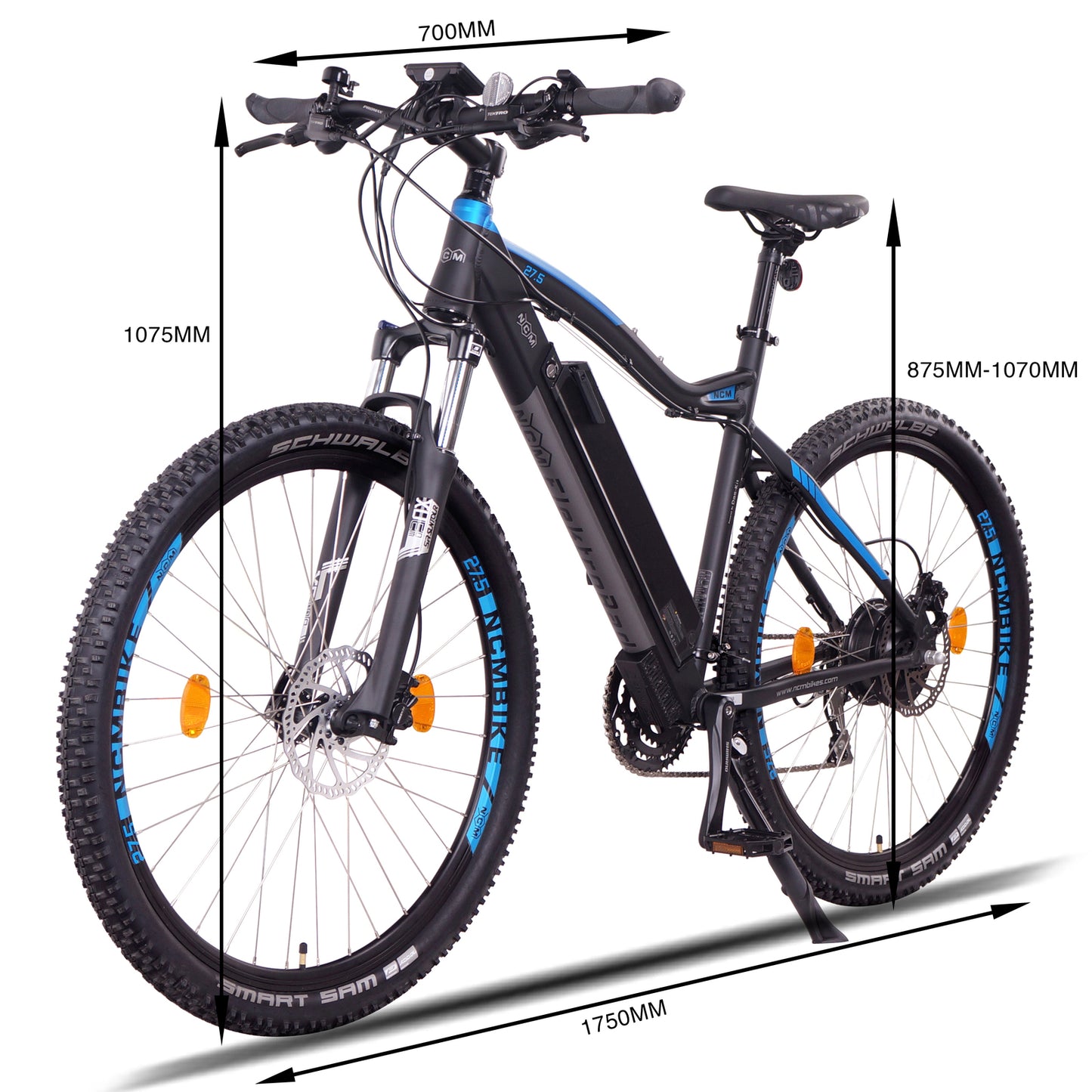 NCM Moscow Plus Electric Mountain Bike, 250W, E-Bike, E-MTB, 48V 16Ah 768Wh