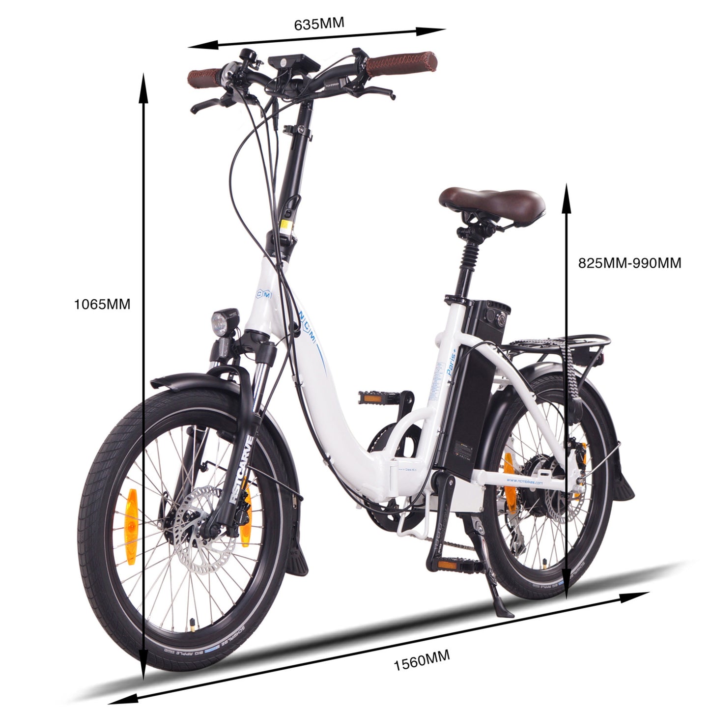 NCM Paris + 20" Folding e-Bike