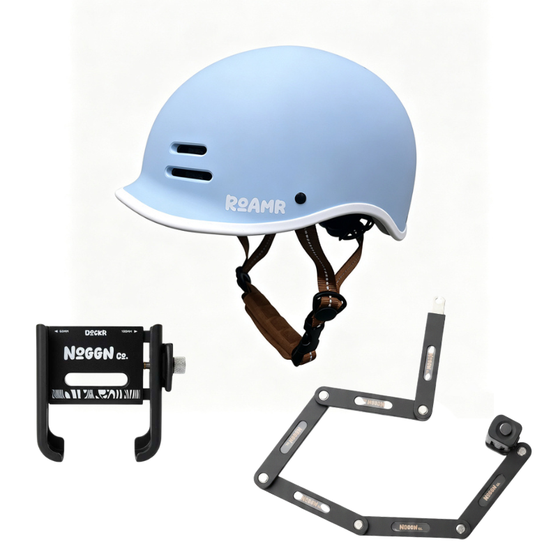 Noggn Co. Go Pack – Helmet, Lock & Phone Holder