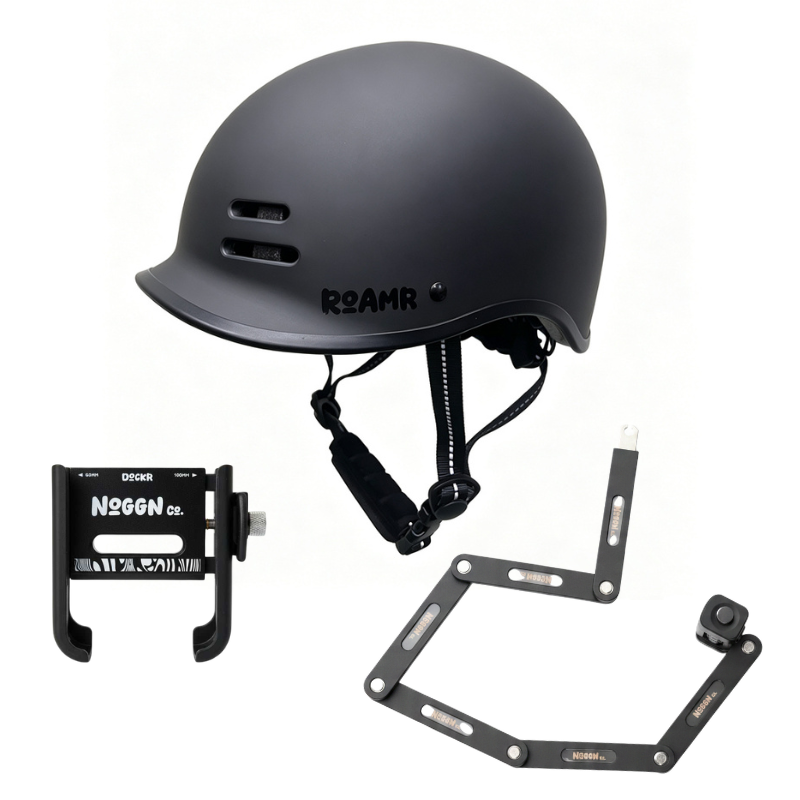 Noggn Co. Go Pack – Helmet, Lock & Phone Holder