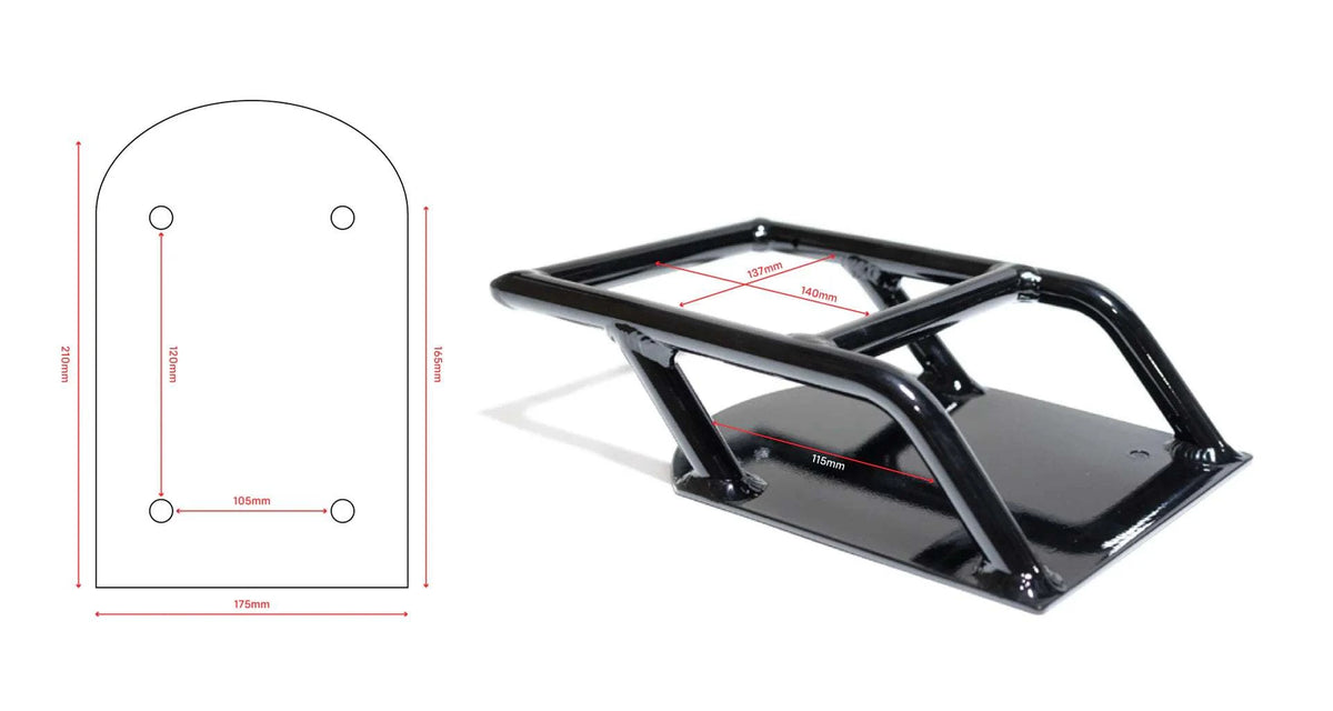 Back Bike Rack Adapter Fatboy Rear Rack Adapter - Secure & Custom Fit for Fatboy V2 Bicycle ...