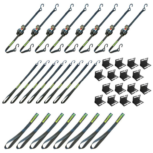 Retractastrap The Courier Pack 40 piece Retractable Ratchet Strap Bundle