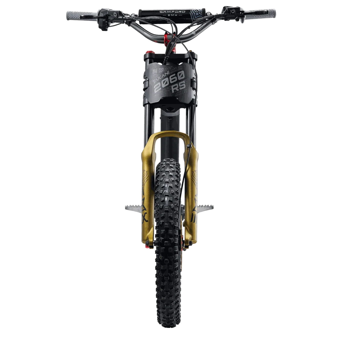 TAKANI Electric Balance Bike 20-inch matte charcoal with full suspension and off-road tires for kids aged 10-14