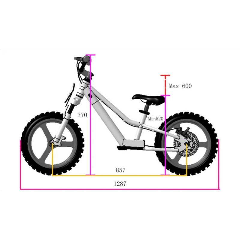 TAKANI Electric Balance Bike 16'' - TK1652-RS