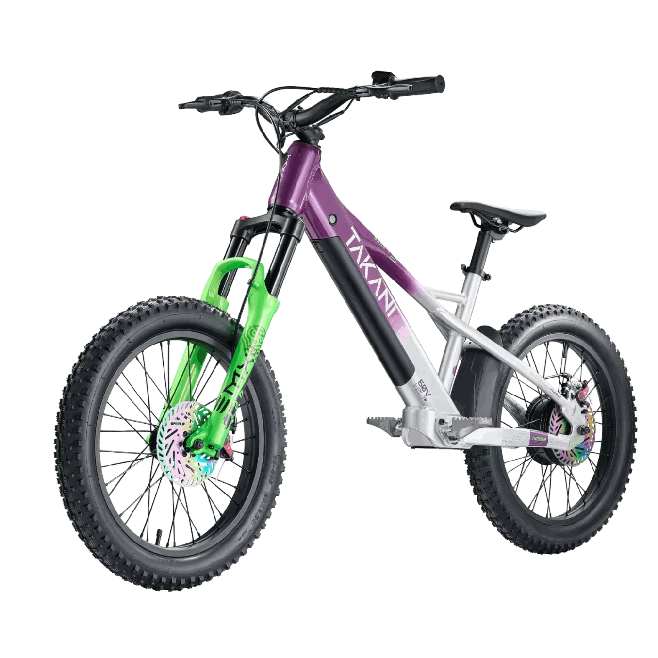 TAKANI Electric Balance Bike TK2060 with 20-inch off-road tires and hydraulic front suspension for teens aged 10-14