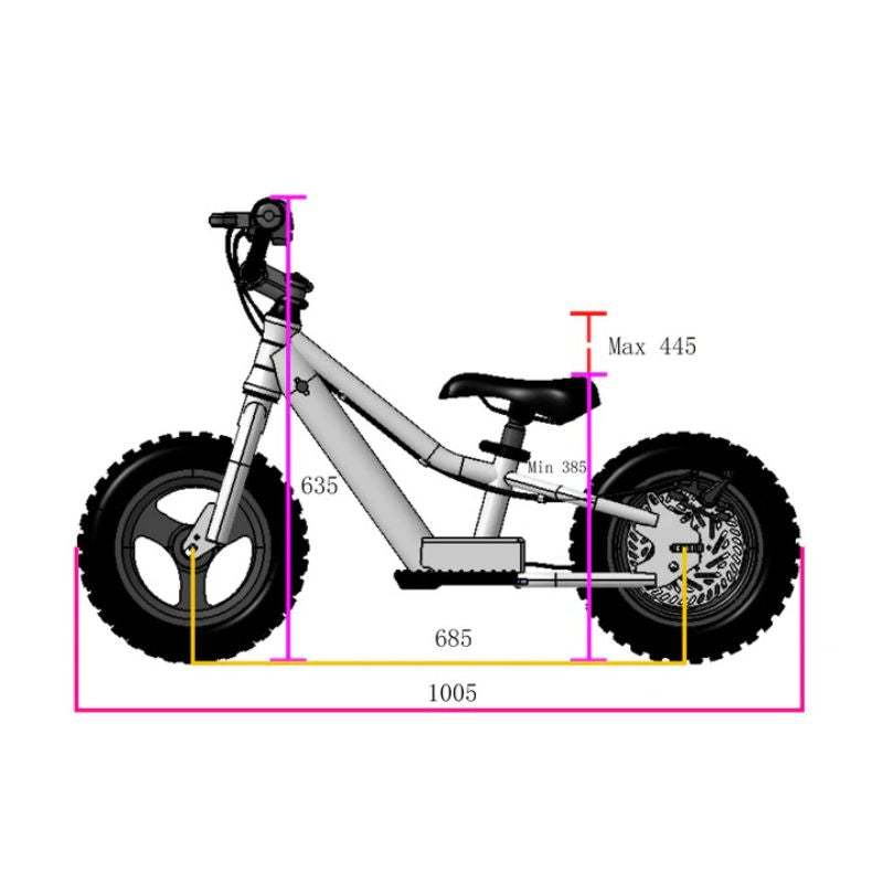 Takani Electric Balance Bike 12'' - TK1224-RS